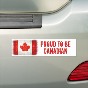 Proud to be Canadian Flag Car Magnet