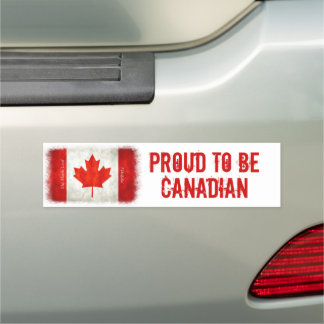 Proud to be Canadian Flag Car Magnet