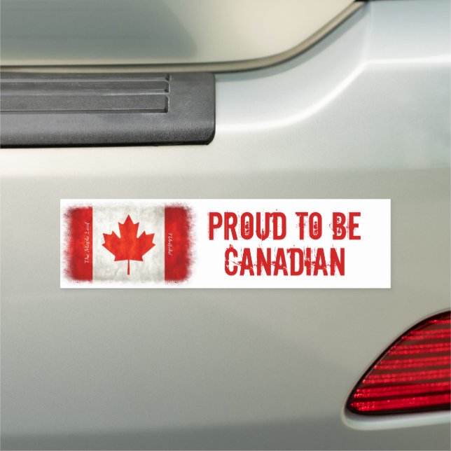 Proud to be Canadian Flag Car Magnet (In Situ)