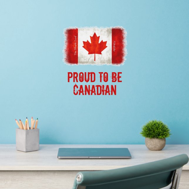 Proud to be Canadian Flag   Wall Decal (Home Office 2)