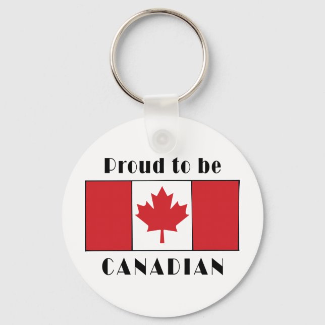 Proud To Be Canadian Keychain (Front)
