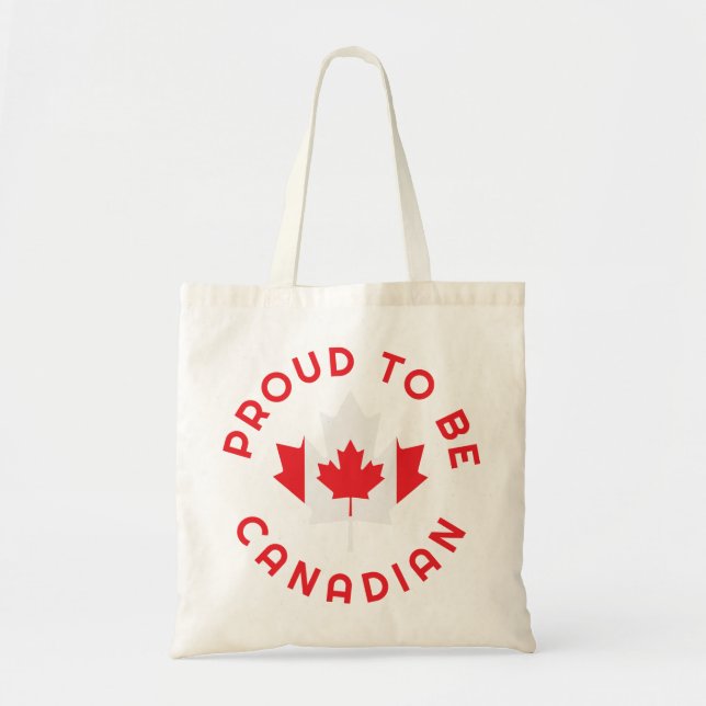 Proud To Be Candaian Tote Bag (Front)