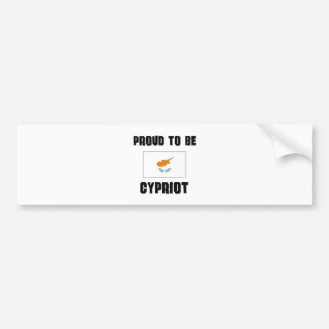 Proud To Be CYPRIOT Bumper Sticker (Front)