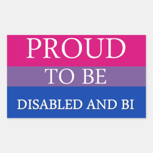 Proud to Be Disabled and Bi Rectangular Sticker
