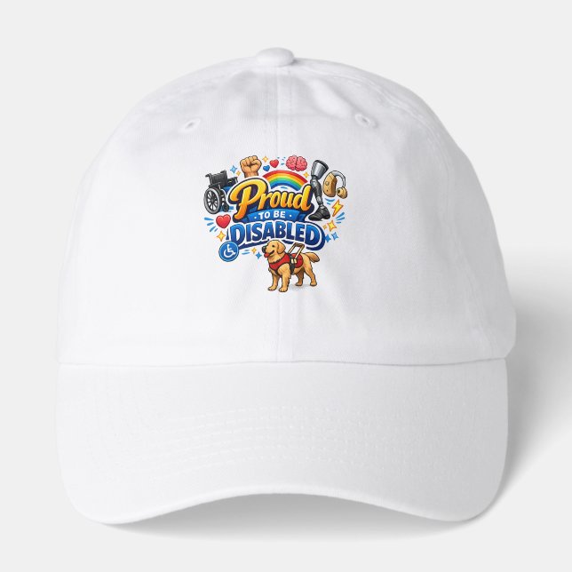 Proud to Be Disabled – Empowerment Graphic Design Hat (Front)