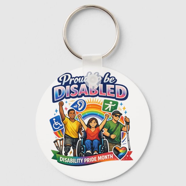 Proud to Be Disabled Keychain (Front)