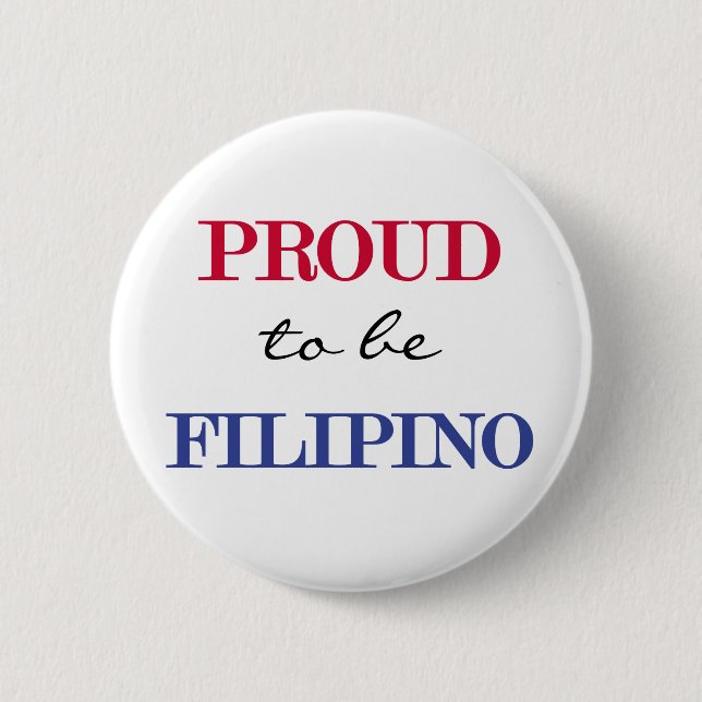 Proud To Be Fillipino Pinback Button (Front)