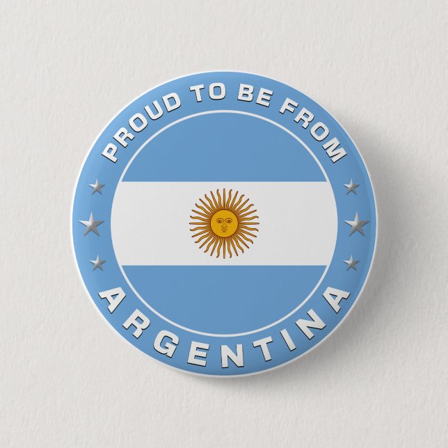 Proud To Be From Argentina Button (Front)