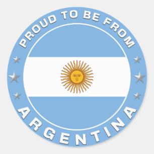 Proud To Be From Argentina Classic Round Sticker