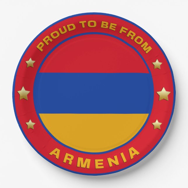 Proud To Be From Armenia Paper Plates (Front)