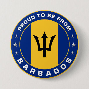 Proud To Be From Barbados Button
