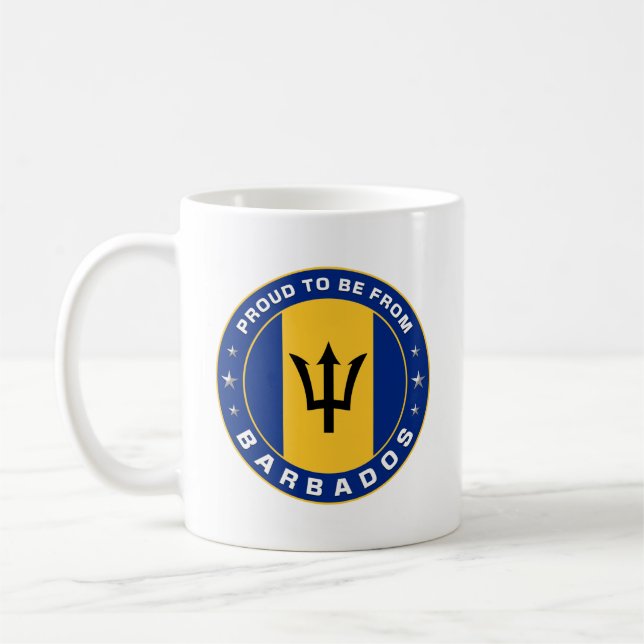 Proud To Be From Barbados Coffee Mug (Left)