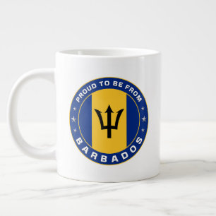 Proud To Be From Barbados Giant Coffee Mug