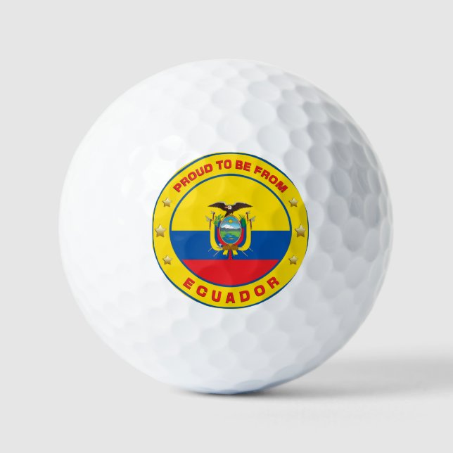 Proud To Be From Ecuador Golf Balls (Front)