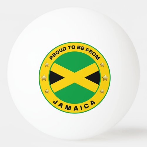 Proud To Be From Jamaica Ping Pong Ball