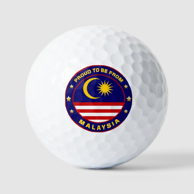 Proud To Be From Malaysia Golf Balls (Front)