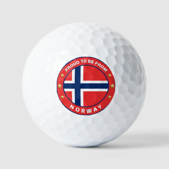 Proud To Be From Norway Golf Balls (Front)