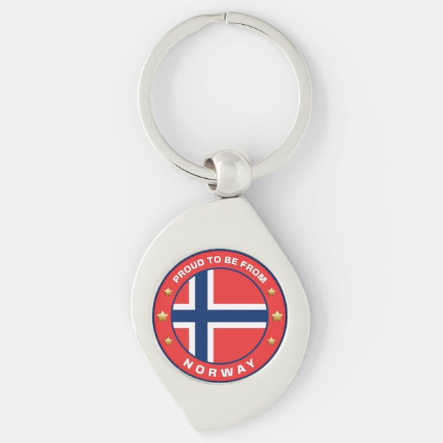 Proud To Be From Norway Keychain (Front)