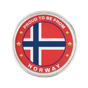Proud To Be From Norway Lapel Pin