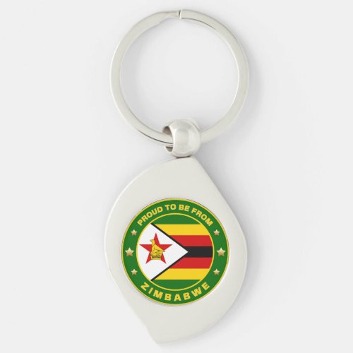 Proud To Be From Zimbabwe Keychain
