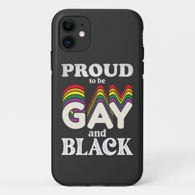 Proud To Be Gay And Black LGBT Pride Case-Mate iPhone Case (Back)