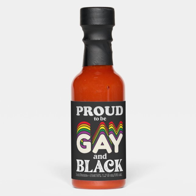 Proud To Be Gay And Black LGBT Pride Hot Sauces (Front)