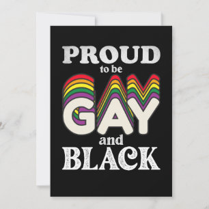Proud To Be Gay And Black LGBT Pride Invitation