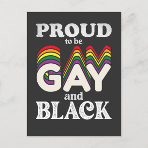 Proud To Be Gay And Black LGBT Pride Invitation Postcard