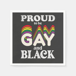 Proud To Be Gay And Black LGBT Pride Napkins