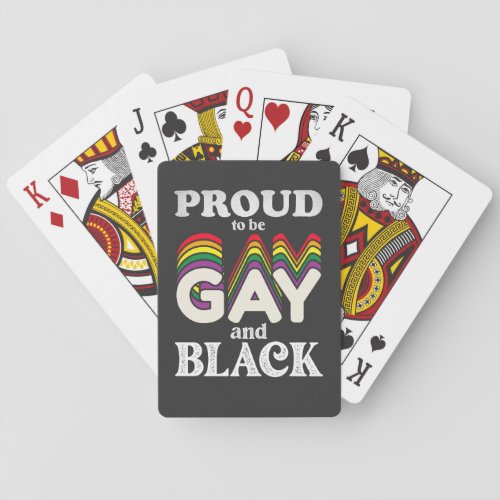 Proud To Be Gay And Black LGBT Pride Poker Cards