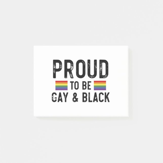 Proud To Be Gay And Black Pride Month 2025 Post-it Notes (Front)