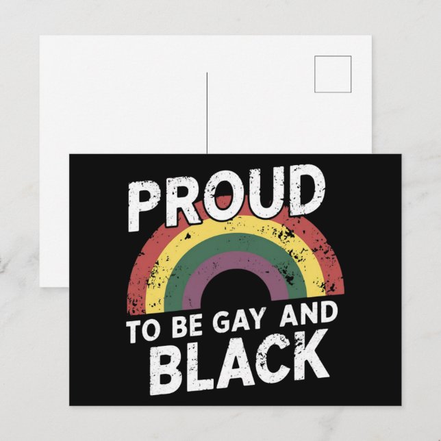 Proud To Be Gay And Black Pride Month 2025 Postcard (Front/Back)