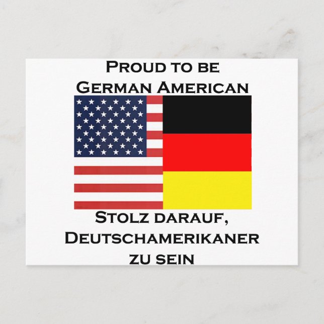 Proud to be German American Postcard (Front)