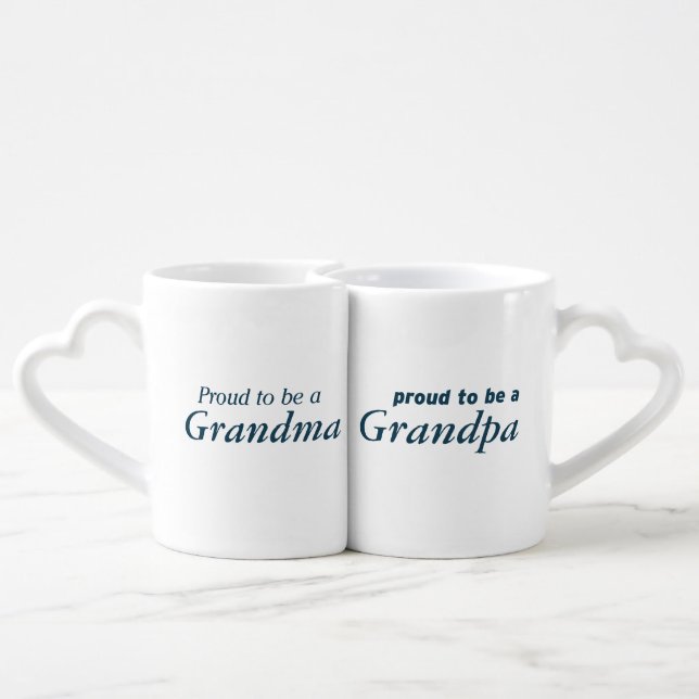 Proud to be Grandparents! Coffee Mug Set (Back Nesting)