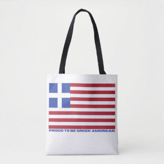 PROUD TO BE GREEK AMERICAN! TOTE BAG