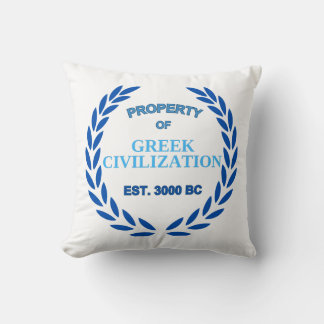 Proud to be Greek -Property of Greek Civilization Throw Pillow