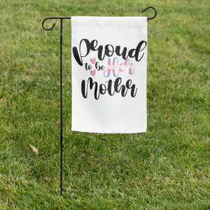 Proud To Be Her Mom LGBTQ Transgender Parent Trans Garden Flag