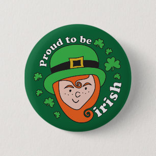 Proud to be Irish - Leprechaun Button