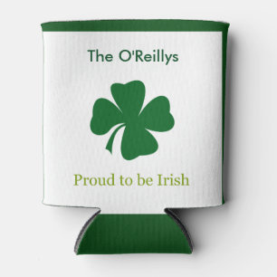 Proud to be Irish Shamrock Can Cooler