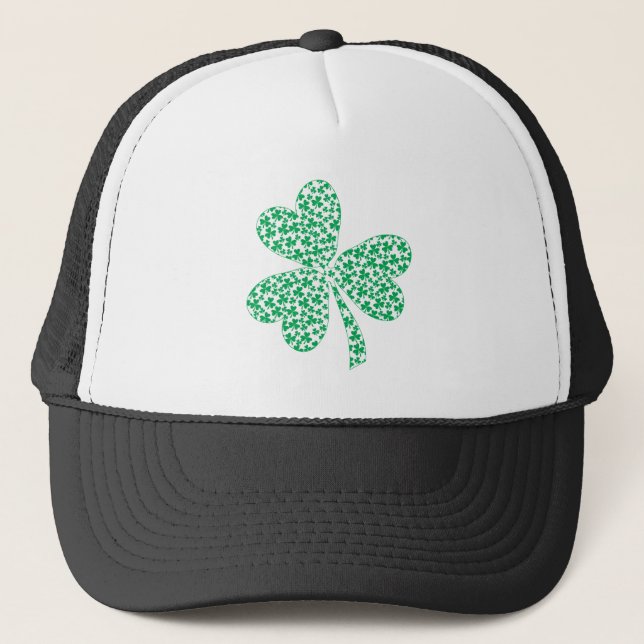 Proud To Be Irish - St Pattys Shamrock Trucker Hat (Front)