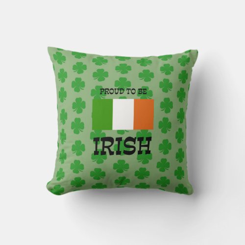 Proud to be Irish Throw Pillow