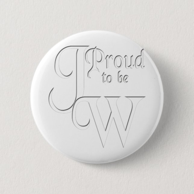 Proud to be Jehovah's Witness Button (Front)