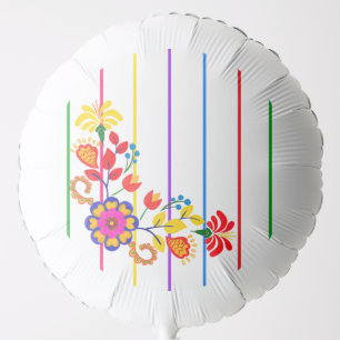 Proud to Be Latino Baby shower Floral & stripe Balloon