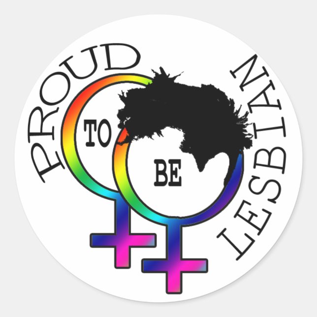 Proud To Be Lesbian Classic Round Sticker (Front)