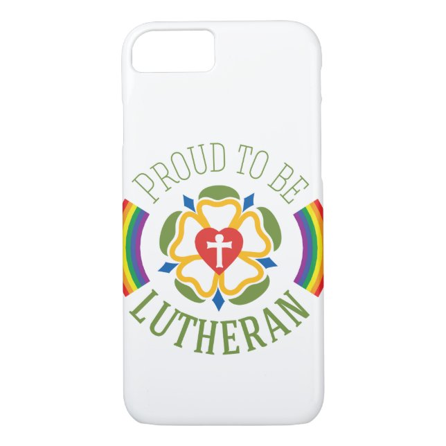"Proud to be Lutheran" slim iPhone 7 case (Back)