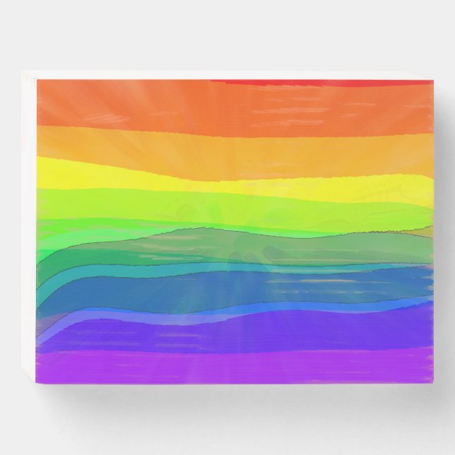 Proud To Be Me - LGBTQIA Pride Wooden Box Sign (Front Horizontal)