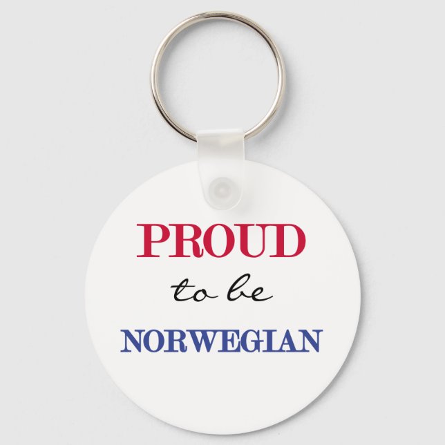 Proud To Be Norwegian Keychain (Front)