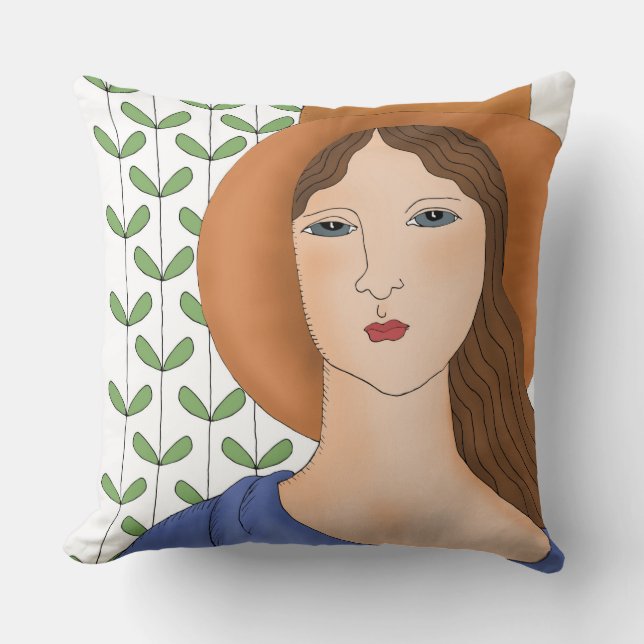 Proud to be Organic Throw Pillow (Front)