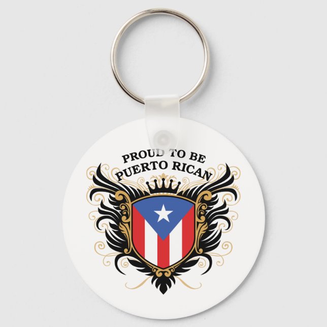 Proud to be Puerto Rican Keychain (Front)