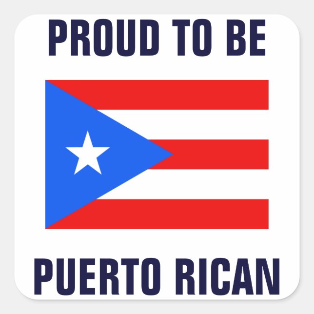 Proud to Be Puerto Rican Square Sticker (Front)